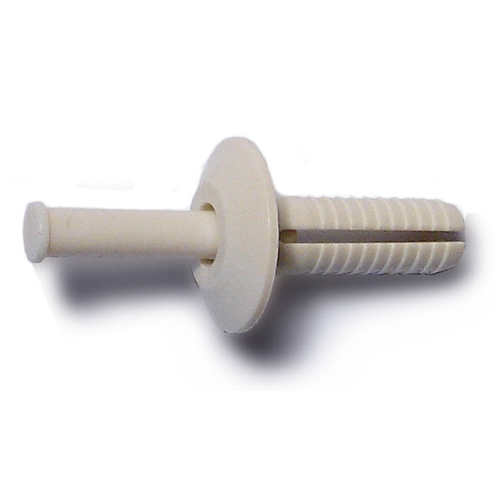 1/4" x 3/4" Almond Colored Nylon Plastic Truss Head Nail Drive Anchors