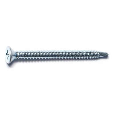 #8-18 x 2" Zinc Plated Steel Phillips Flat Head Self-Drilling Screws