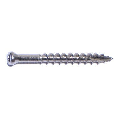 #8 x 1-5/8" 304 Stainless Steel Coarse Thread Star Drive Trim Head Screws