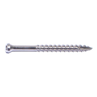 #8 x 2" 304 Stainless Steel Coarse Thread Star Drive Trim Head Screws