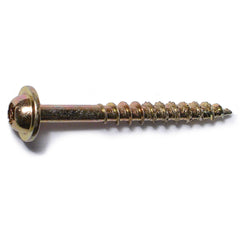 #9 x 1-3/4"Zinc Plated Steel Star Drive Round Washer Head Saberdrive Cabinet Screws