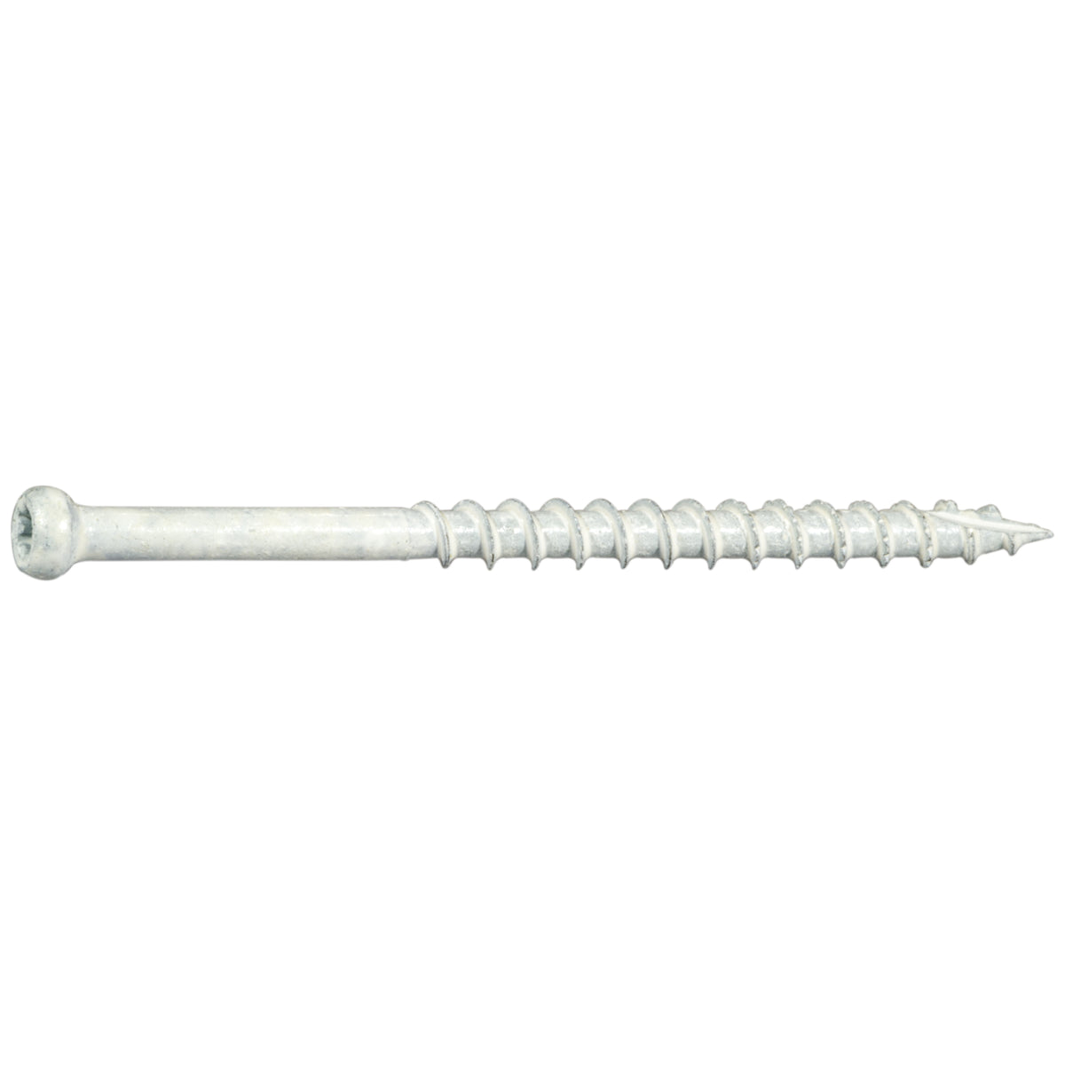 #8 x 2-1/2" White XL1500 Coated Steel Star Drive Trim Head Saberdrive Wood Screws