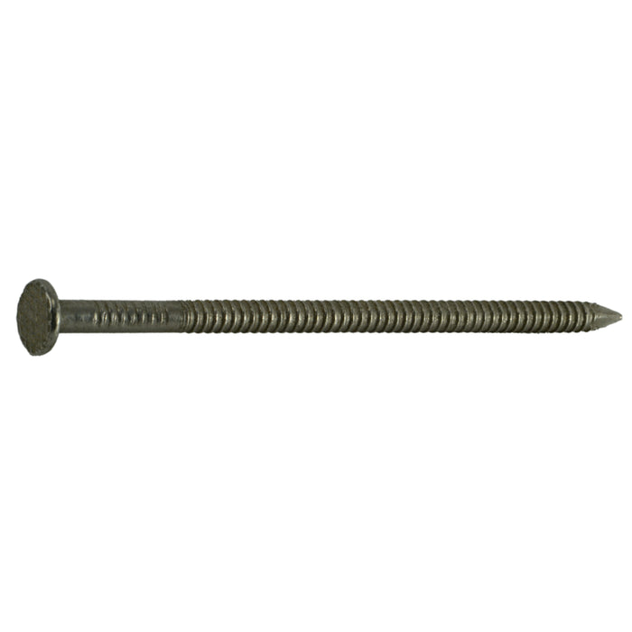 8d 2-1/2" 18-8 Stainless Steel Spiral Deck Flat Head Nails
