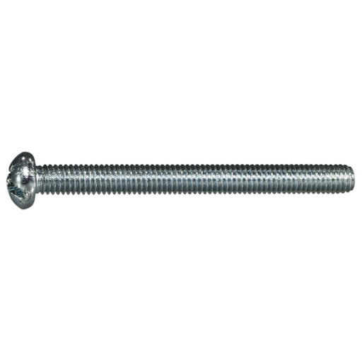 #10-32 x 2" Zinc Plated Steel Fine Thread Combo Round Head Machine Screws