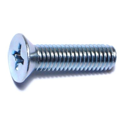 #10-32 x 3/4" Zinc Plated Steel Fine Thread Phillips Flat Head Machine Screws