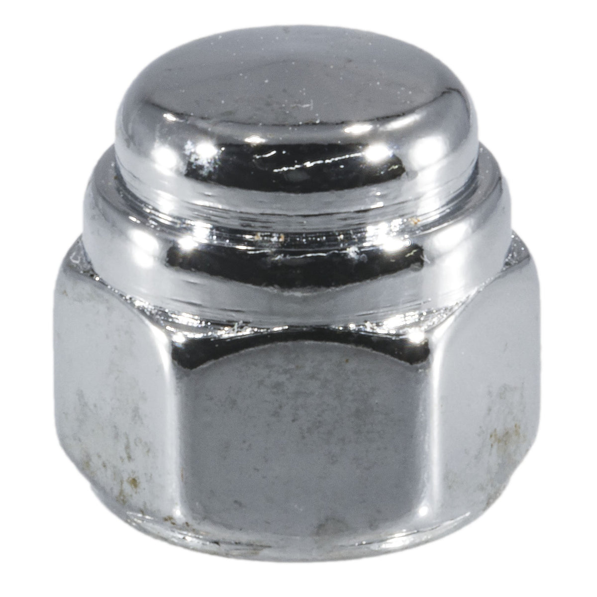 5/16"-18 Chrome Plated Steel Coarse Thread Flat Head Acorn Cap Nuts