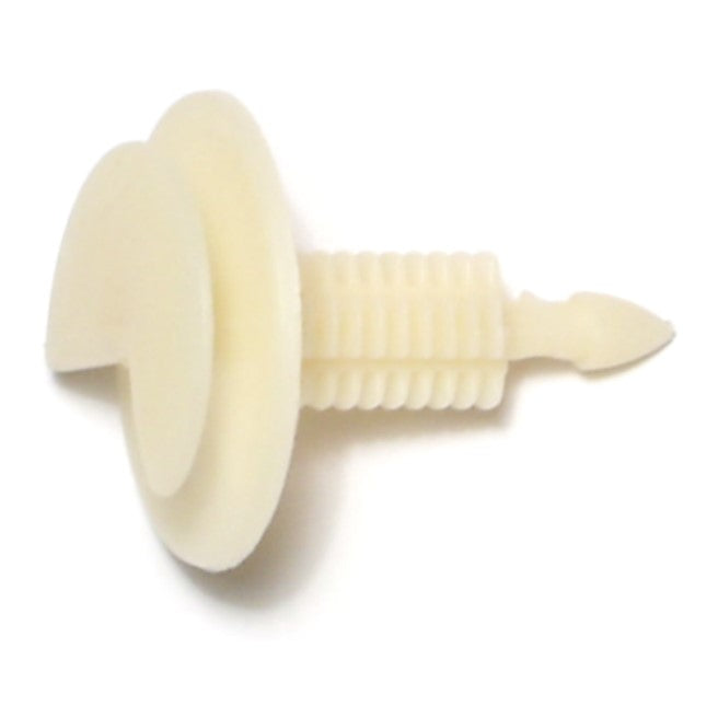 15/16" x 5/16" x 15/16" White Plastic Trim Panel Retainers