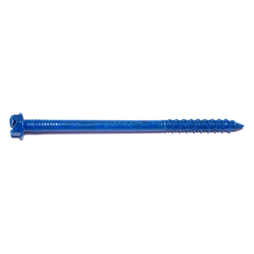 1/4" x 4" Climaseal Coated Steel Slotted Hex Washer Head Tapcon Masonry Screws