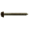 #8 x 1-1/2" Brown Painted 18-8 Stainless Steel Hex Washer Head Sheet Metal Screws