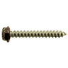 #10 x 1-1/2" Brown Painted 18-8 Stainless Steel Hex Washer Head Sheet Metal Screws