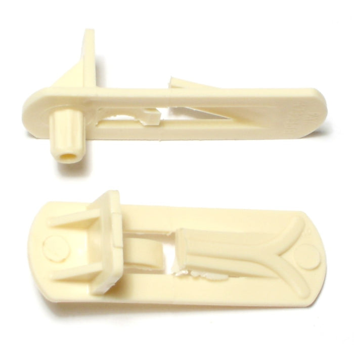 1/4" x 5/8" Almond Colored Plastic Locking Shelf Supports