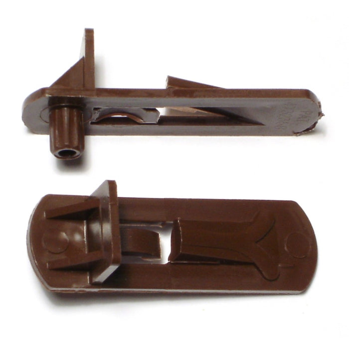 1/4" x 5/8" Brown Plastic Locking Shelf Supports