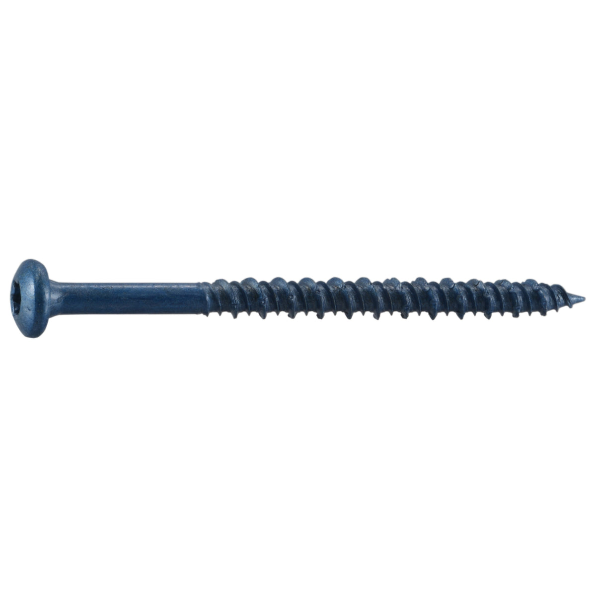 3/16" x 2-3/4" Blue Ruspert Coated Steel Star Drive Pan Head TorqueMaster Masonry Screws