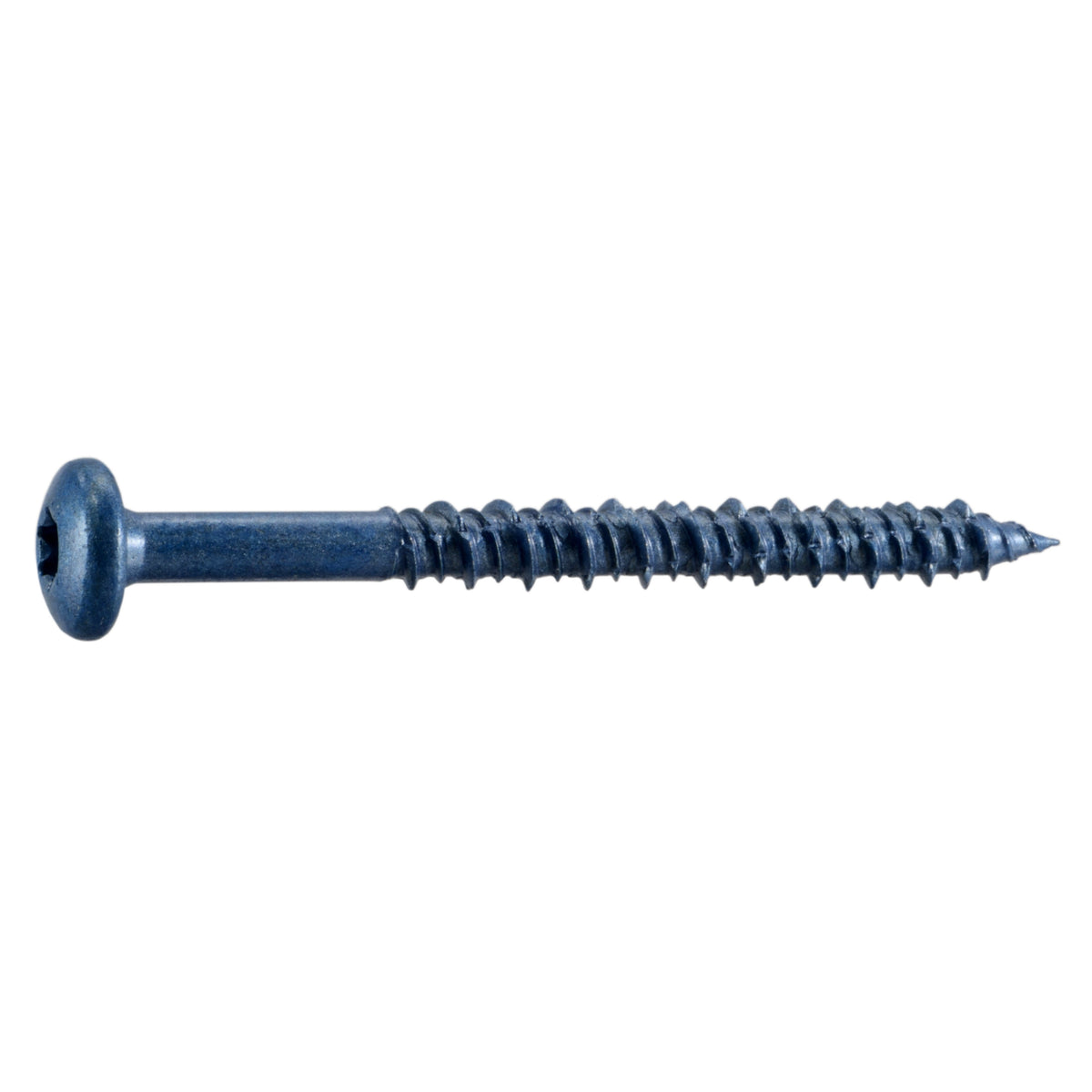 1/4" x 2-3/4" Blue Ruspert Coated Steel Star Drive Pan Head TorqueMaster Masonry Screws