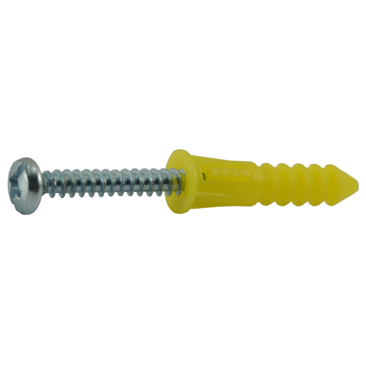 #6 x 1" Zinc Plated Steel Pan Head Ribbed Plastic Anchor Kits