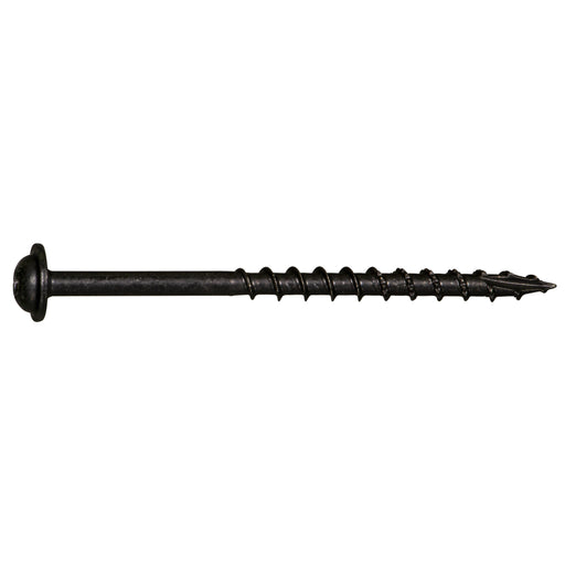 #7 x 2-1/2" Black Phosphate Steel Coarse Thread Star Drive Round Washer Head Pocket Screws