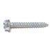 #10 x 1-1/2" Zinc Plated Steel Slotted Hex Washer Head Sheet Metal Screws