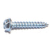 #12 x 1-1/4" Zinc Plated Steel Slotted Hex Washer Head Sheet Metal Screws