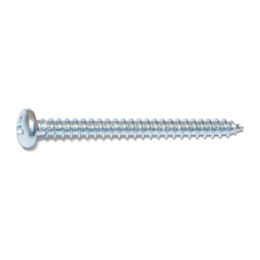 #12 x 2-1/2" Zinc Plated Steel Phillips Pan Head Sheet Metal Screws