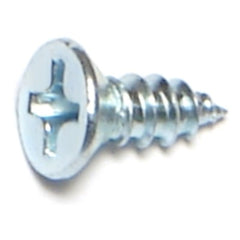 #6 x 3/8" Zinc Plated Steel Phillips Flat Head Sheet Metal Screws