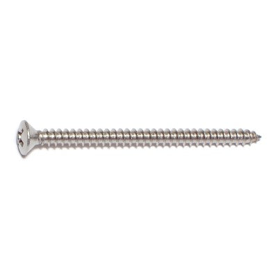 #6 x 2" 18-8 Stainless Steel Phillips Oval Head Sheet Metal Screws