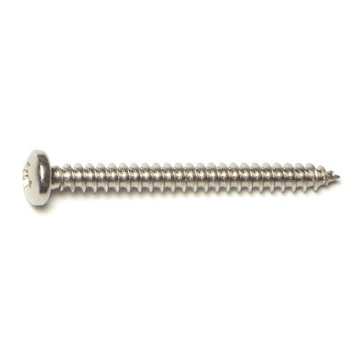 #6 x 1-1/2" 18-8 Stainless Steel Phillips Pan Head Sheet Metal Screws