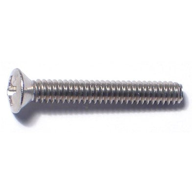 #6-32 x 1" 18-8 Stainless Steel Coarse Thread Phillips Oval Head Machine Screws