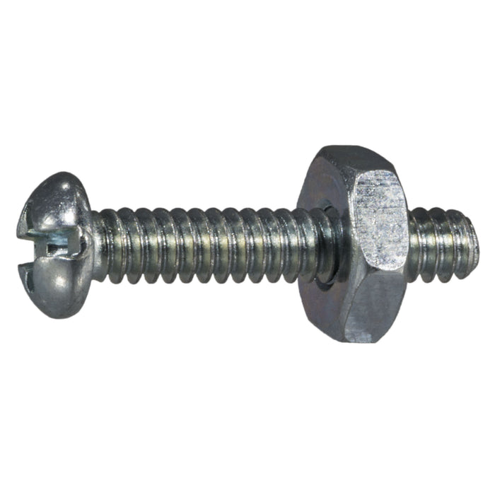 #6-32 x 3/4" Zinc Plated Steel Coarse Thread Combo Round Head Machine Screws