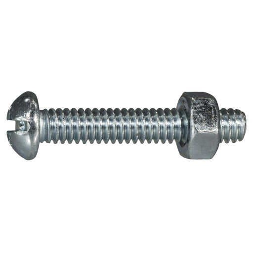 1/4"-20 x 1-1/2" Zinc Plated Steel Coarse Thread Combo Round Head Machine Screws