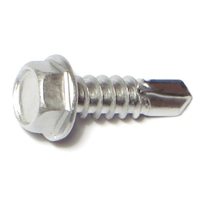 #12-14 x 3/4" 410 Stainless Steel Hex Washer Head Self-Drilling Screws