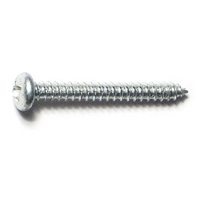 #4 x 1" Zinc Plated Steel Phillips Pan Head Sheet Metal Screws