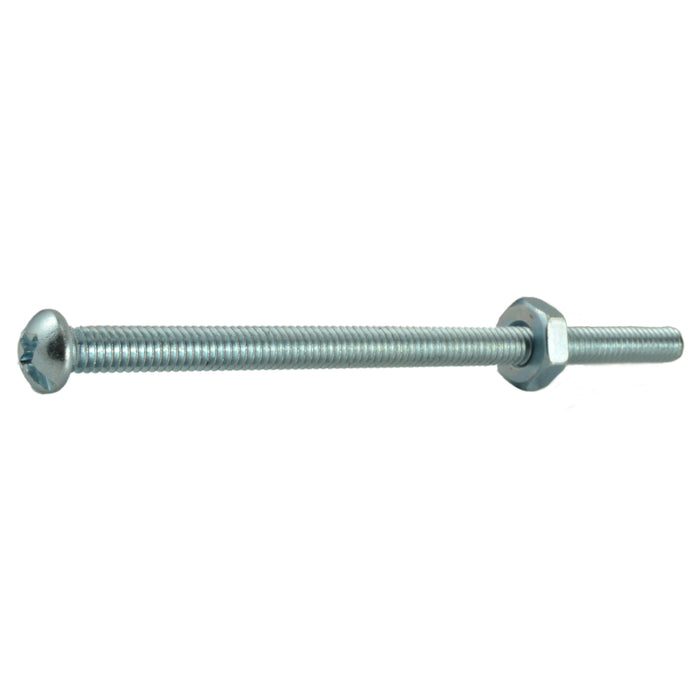 #8-32 x 3" Zinc Plated Steel Coarse Thread Combo Round Head Machine Screws