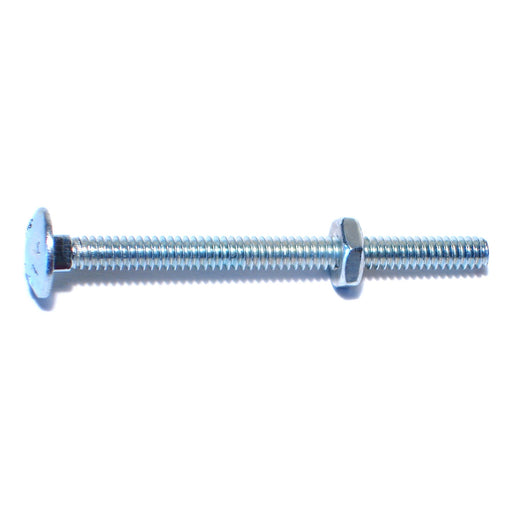 10-24 x 2-1/2" Zinc Plated Steel Coarse Thread Carriage Bolts