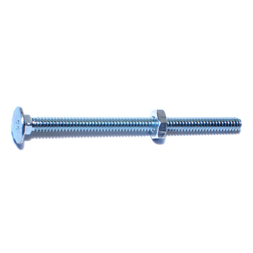 10-24 x 3" Zinc Plated Steel Coarse Thread Carriage Bolts