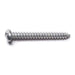 #8 x 1-1/2" Zinc Plated Steel Security Slotted Pan Head Sheet Metal Screws