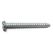 #12 x 2" Zinc Plated Steel One-Way Slotted Pan Head Sheet Metal Screws