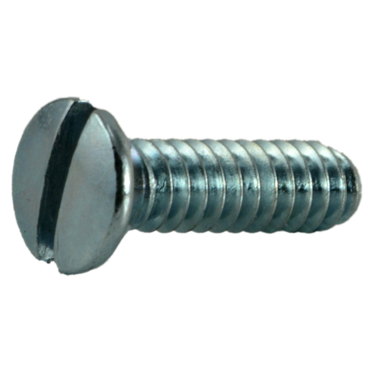#6-32 x 1/2" Zinc Plated Steel Coarse Thread Slotted Oval Head Switch Plate Screws