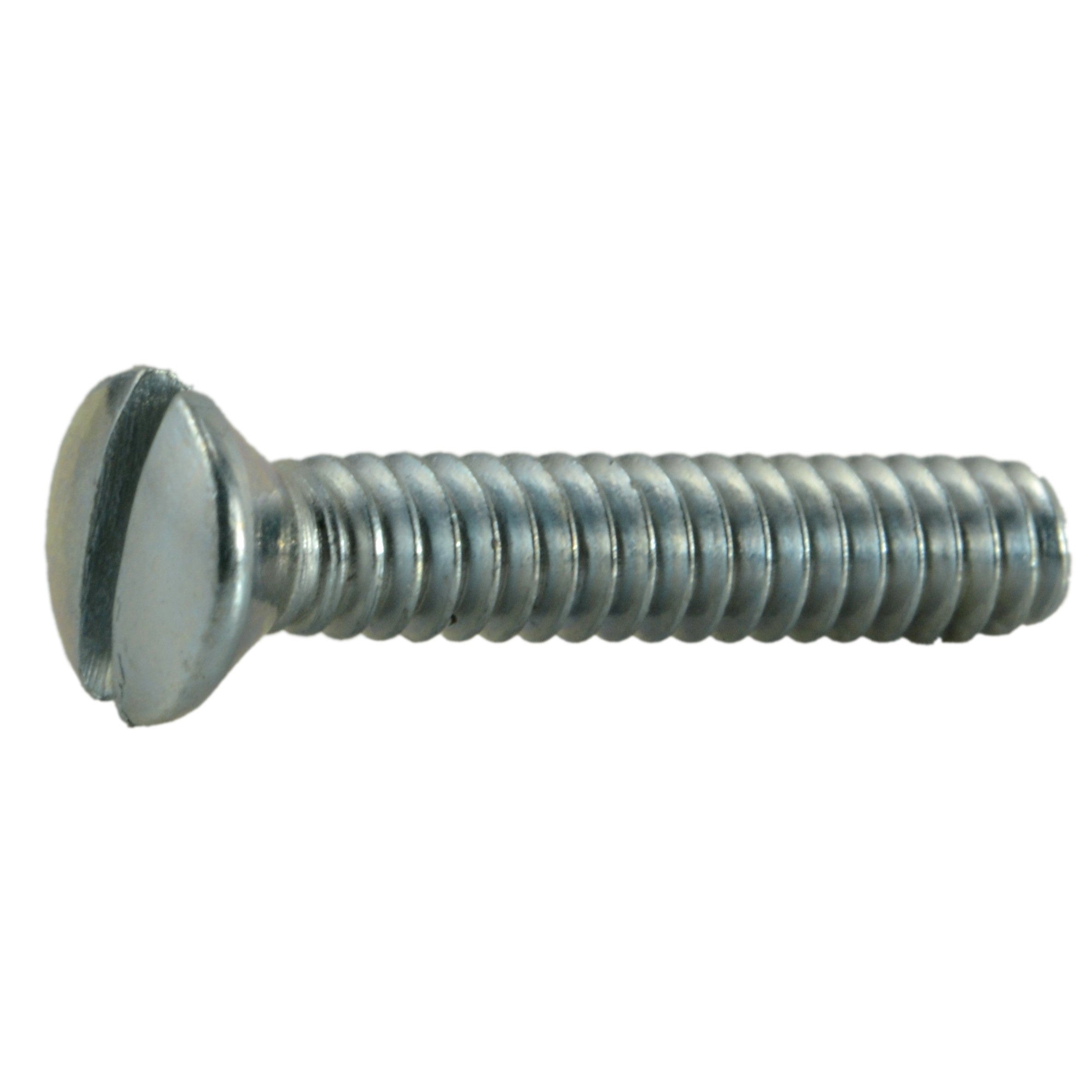 #6-32 x 3/4" Zinc Plated Steel Coarse Thread Slotted Oval Head Switch Plate Screws
