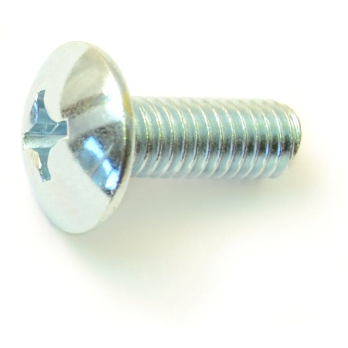 6mm-1.0 x 16mm Zinc Plated Class 4.8 Steel Coarse Thread Phillips Truss Head Machine Screws