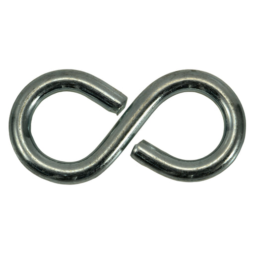 1/8" x 3/8" x 1-1/4" Zinc Plated Steel Closed S Hooks