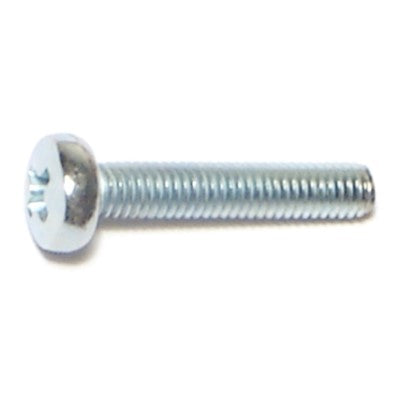 3mm-0.5 x 16mm Zinc Plated Class 4.8 Steel Coarse Thread Phillips Pan Head Machine Screws
