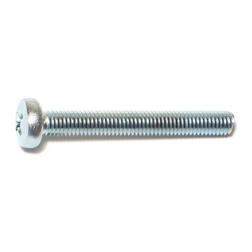 5mm-0.8 x 40mm Zinc Plated Class 4.8 Steel Coarse Thread Phillips Pan Head Machine Screws