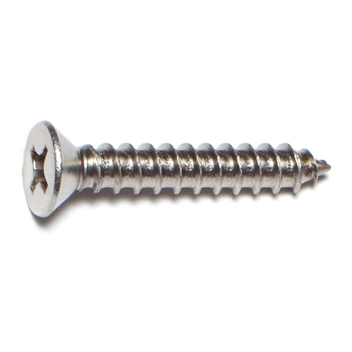 #14 x 1-1/2" 18-8 Stainless Steel Phillips Flat Head Sheet Metal Screws