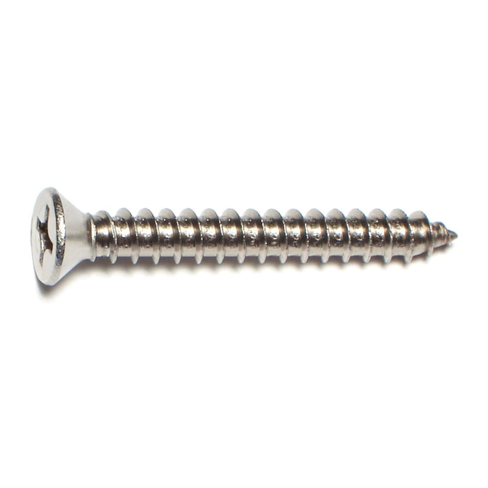 #14 x 2" 18-8 Stainless Steel Phillips Flat Head Sheet Metal Screws