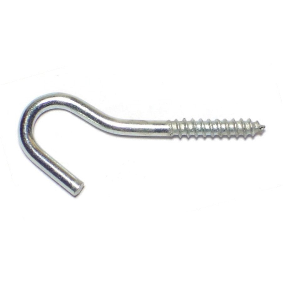 3/32" x 1-1/4" Zinc Plated Steel Screw Hooks