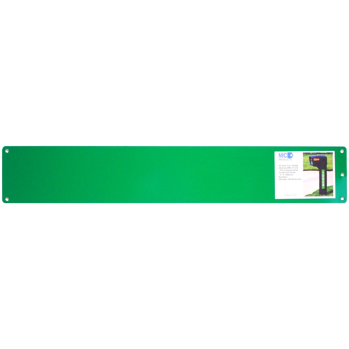 #4" x 24" Aluminum Address Plates