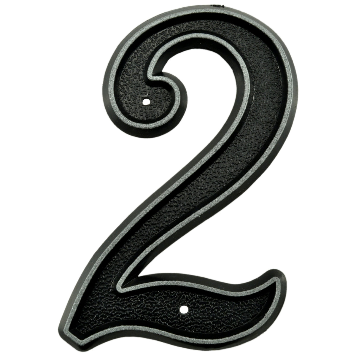 6" - "2" Black Plastic Reflective House Numbers