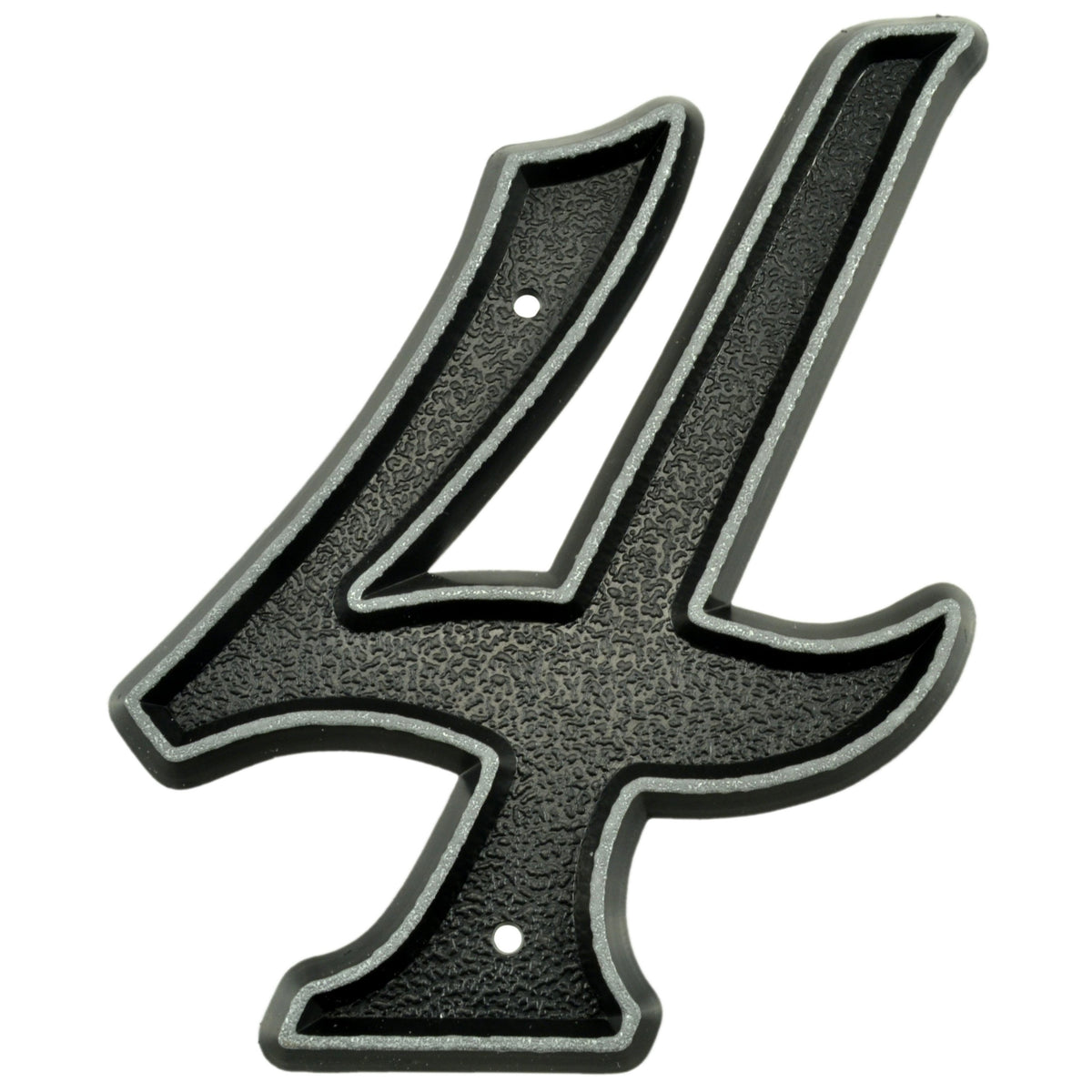 6" - "4" Black Plastic Reflective House Numbers