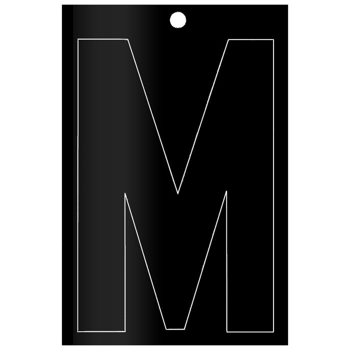 3" - "M" Black Self Aligning Reflective Numbers