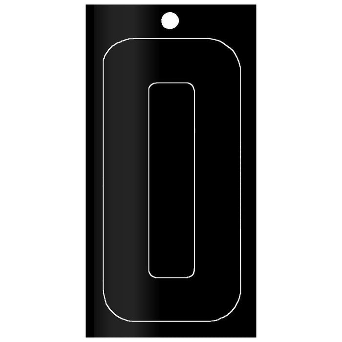 3" - "O" Black Self Aligning Reflective Numbers